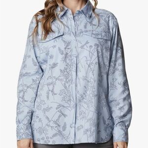 Columbia Silver Ridge Lite Plaid Long Sleeve Sun Hiking Shirt